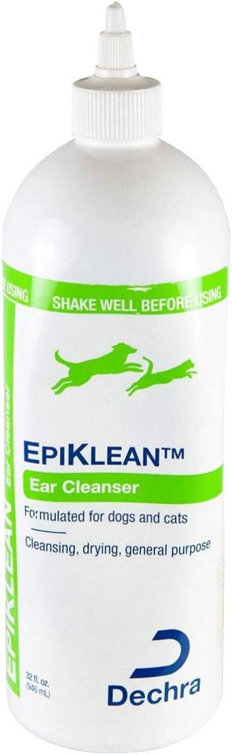 Dechra EpiKlean Ear Cleanser for Dogs & Cats (32oz) - Cleansing, Drying & General Purpose : Pet Supplies