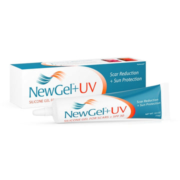 Newgel Plus Uv By Mynewgel Advanced Silicone Scar Gel For Old And New Scars With Spf30 Mineral Non-Chemical Sunscreen, Ideal For Protecting Scars From Harmful Ultraviolet Rays, 15G (0.5 Oz)