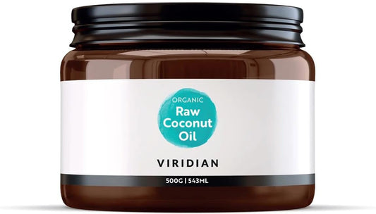 Viridian - 100% Organic Raw Virgin Coconut Oil, 500G | Rich In Mcts, Handmade Using Traditional Methods | Suitable For Cooking Or Applying Topically | No Artificial Fillers, No Additives