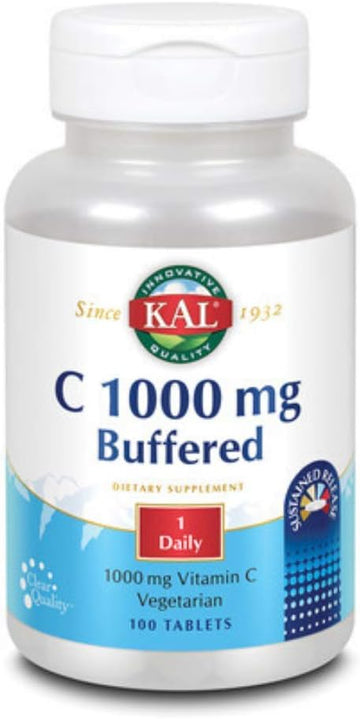 KAL Vitamin C Buffered Sustained Release Tablets, 1000 mg, 100 Count : Health & Household