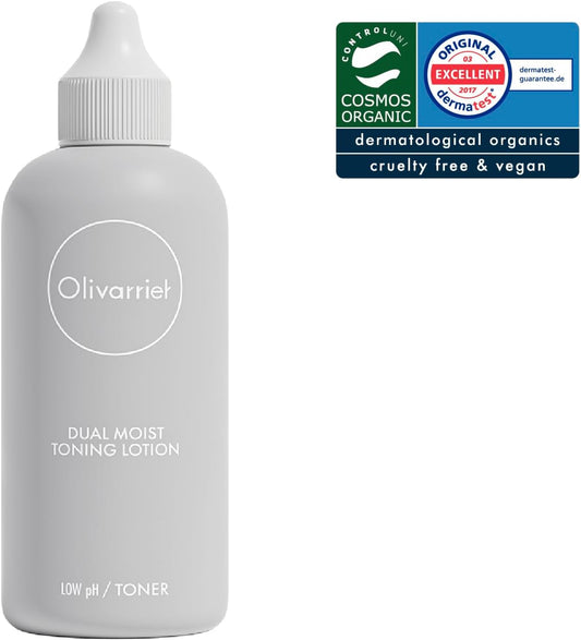 Dual Moist Toning Lotion Unscented Mildly Acidic Organic Moisturizing Toner Calming Hydrating For Dry & Sensitive Skin