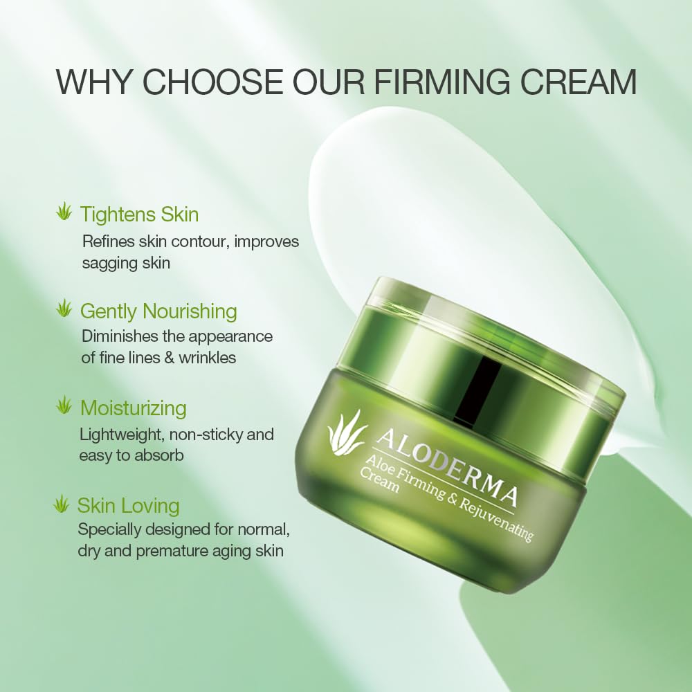 Aloderma Signature Aloe Firming & Rejuvenating Set - 5 Pieces - Gel, Cleanser, Toner, Serum, Cream : Beauty & Personal Care