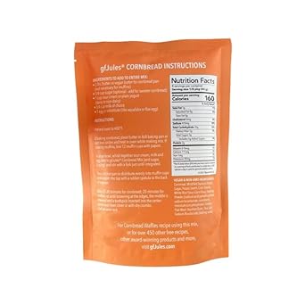gfJules Certified Gluten Free Cornbread Baking Mix | No Grit, Non-GMO, Vegan, Kosher & Top 9 Allergen Free | 13 Ounces
