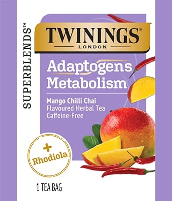 Twinings Superblends Adaptogens Wellness Variety Sampler Pack, Flavoured Herbal & Green Tea, 18 Count (Pack of 4), Enjoy Hot or Iced : Grocery & Gourmet Food