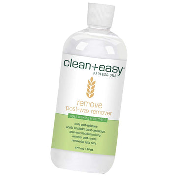 Clean + Easy After Wax Remover – After Wax Care Oil With Wheat Germ, Post Waxing Cleanser For Skin & Wax Residue, 16 Oz