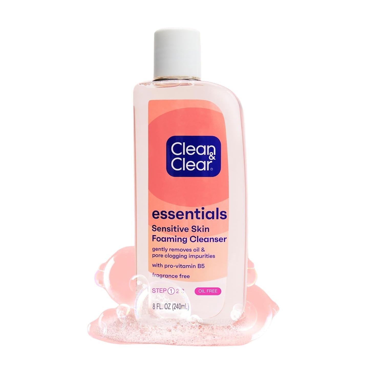 Clean & Clear Essentials Foaming Facial Cleanser, 8 Ounce (Pack Of 2)