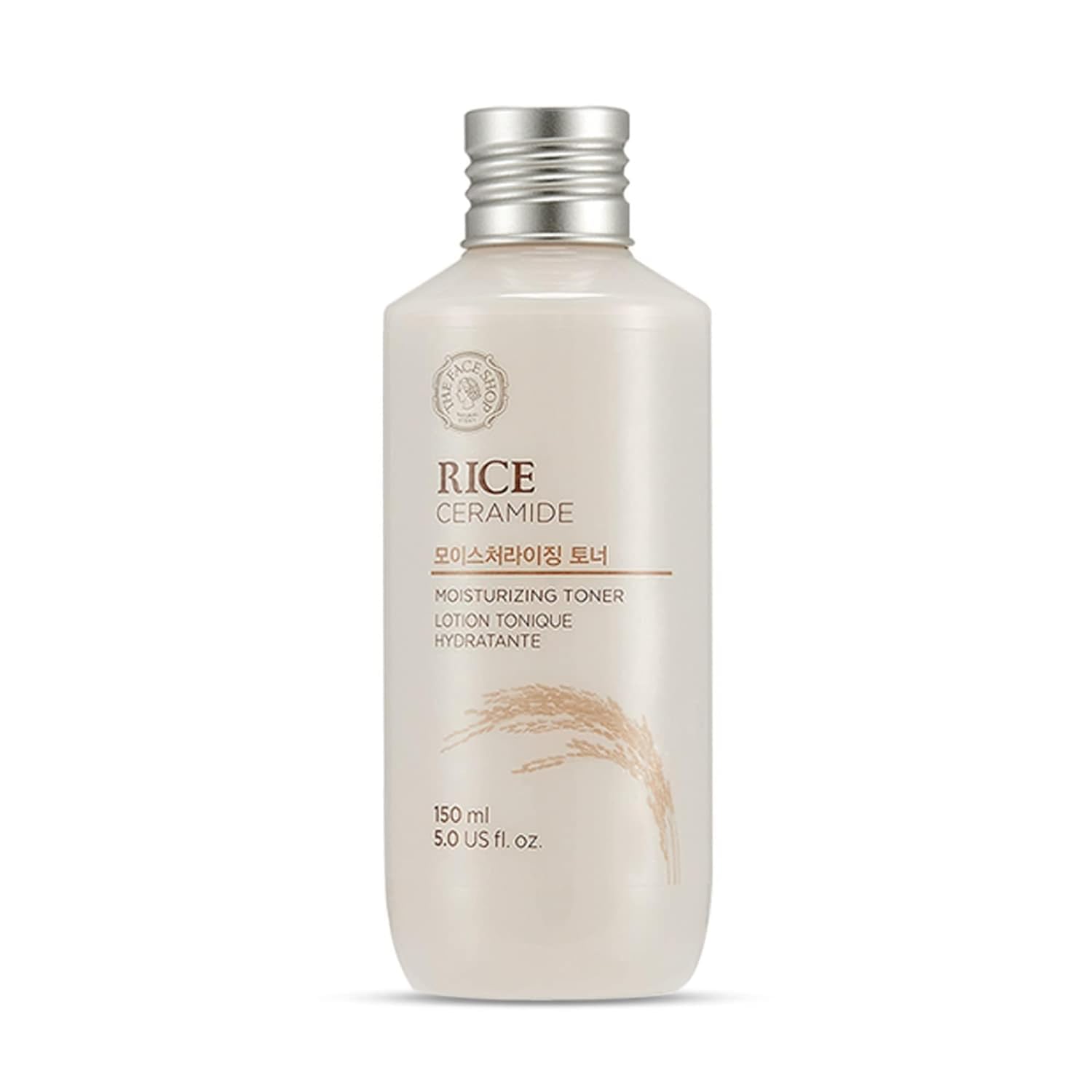 The Face Shop Rice Ceramide Moisturizing Toner - Rice Extract Rice Toner For Face - Strengthens Skin Barrier - Hydrating Targets Dryness - Lightweight Face Moisturizer - Glow Essence Korean Skin Care