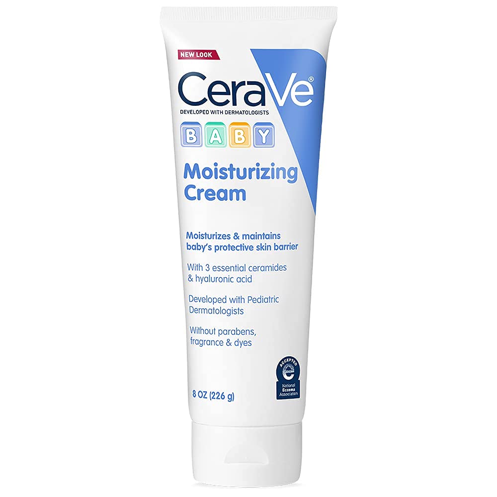 Cerave Baby Cream, Gentle Moisturizing Cream With Ceramides, Fragrance, Paraben, Dye & Phthalates Free, Rich & Non-Greasy Feel, Gentle Baby Skin Care, 8 Ounce