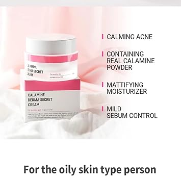 Ksecret Calamine Derma Secret Cream, 50Ml / 1.69Fl.Oz. | Korean Skincare | For Acne & Oily Skin : Beauty & Personal Care