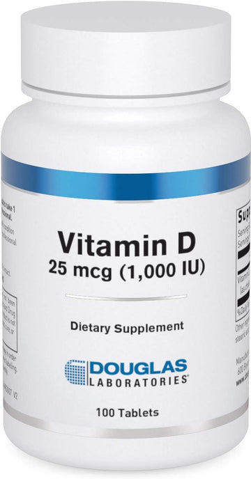Douglas Laboratories Vitamin D 25 Mcg (1,000 Iu) - D3 Vitamin - For Immune Support, Bone Health & Tooth Health* - D Vitamin As Cholecalciferol - 100 Tablets