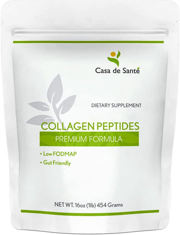 Low Fodmap Certified, Elemental Diet Grassfed Pastured Collagen Peptides For Ibs & Sibo, Keto, Paleo Gut Friendly Gluten Lactose Soy Sugar & Grain Free, No Carb, All Natural, Non Gmo
