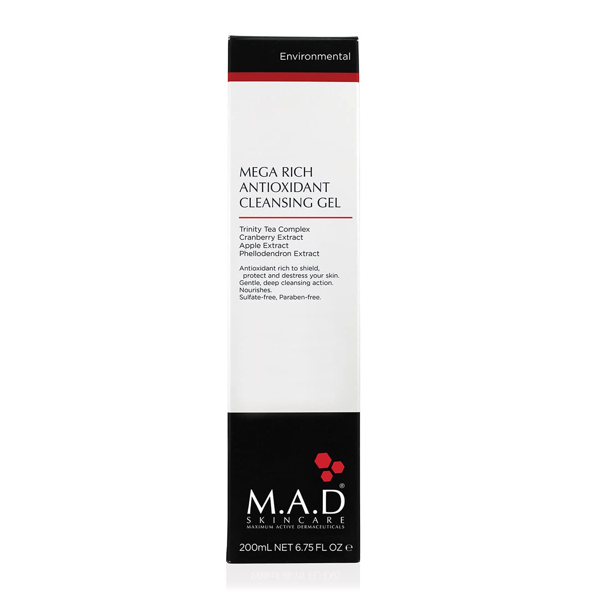 M.A.D Skincare Environmental Mega Rich Antioxidant Facial Cleansing Gel 6.75 Oz. : Beauty & Personal Care