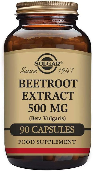 Solgar Beetroot Extract 500 mg Vegetable Capsules - Pack of 90 - Supports Red Blood Cell Production - Naturally Sourced - Vegan, Kosher and Gluten-Free