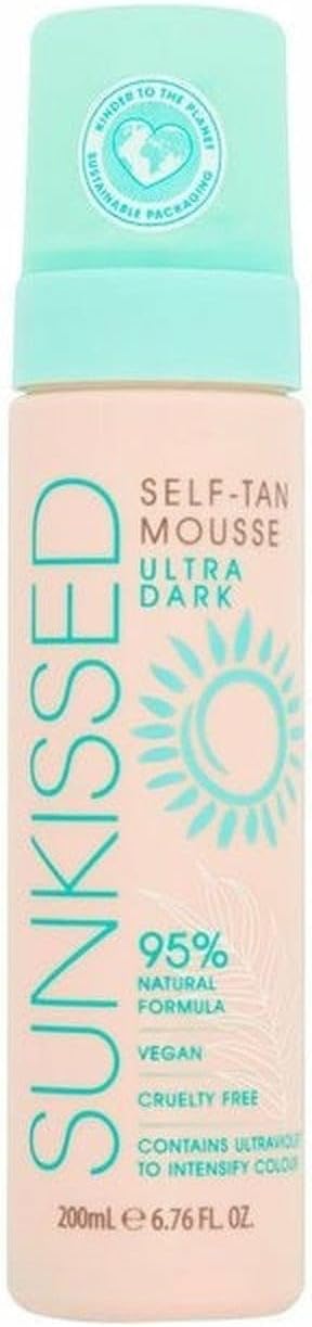 Sunkissed Self Tan Mousse Ultra Dark 200Ml 95 Percent Natural