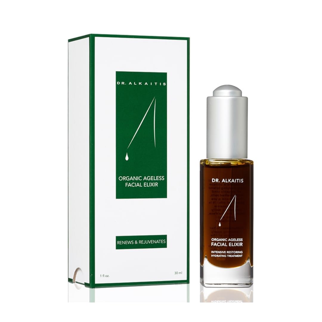Dr. Alkaitis Organic Ageless Facial Elixir - Moisturizing Serum - Ayurvedic Herbs, Rare Oils, Superfoods - Luxury Cellular Renewal (1 Fl Oz | 30Ml) : Beauty & Personal Care