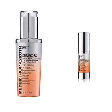 Peter Thomas Roth Potent-C Power Serum, Brightening Vitamin C Serum for Fine Lines with Potent-C Power Eye Cream, Brightening Vitamin C Eye Cream for Dark Circles, Puffiness and Crow's Fee : Beauty & Personal Care