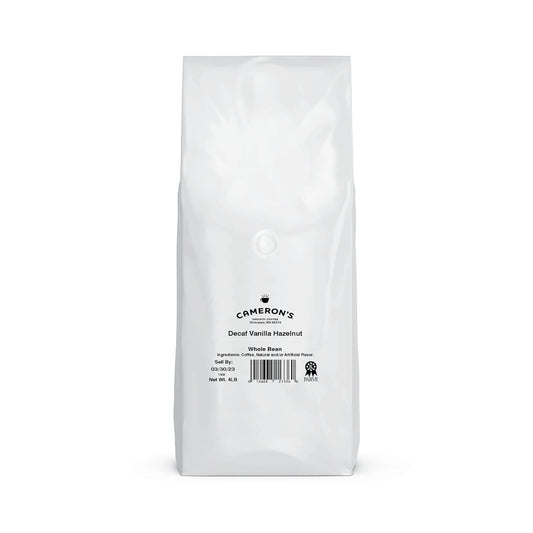 Cameron's Coffee Roasted Whole Bean Coffee, Flavored, Decaf Vanilla Hazelnut, 4 Pound, (Pack of 1)