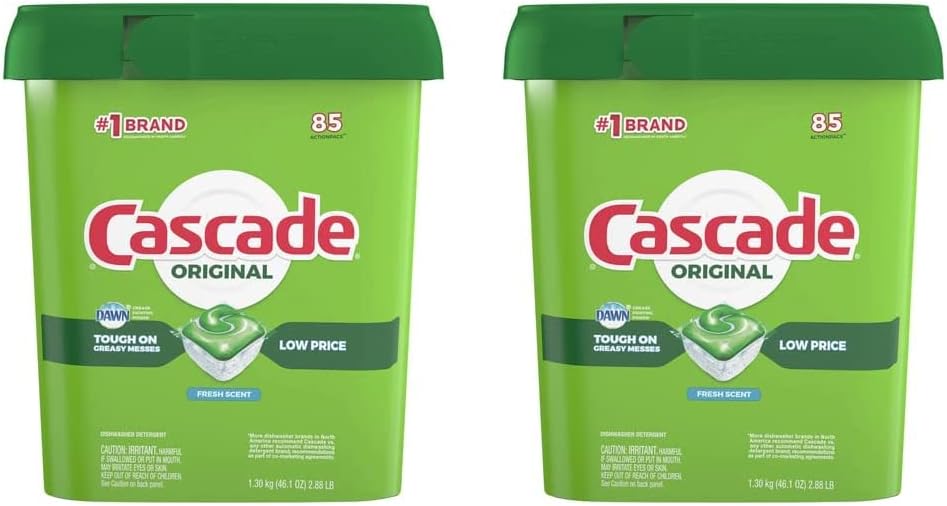 Cascade ActionPacs Dishwasher Detergent, Fresh Scent, 85-Count (Pack of 2) : Health & Household