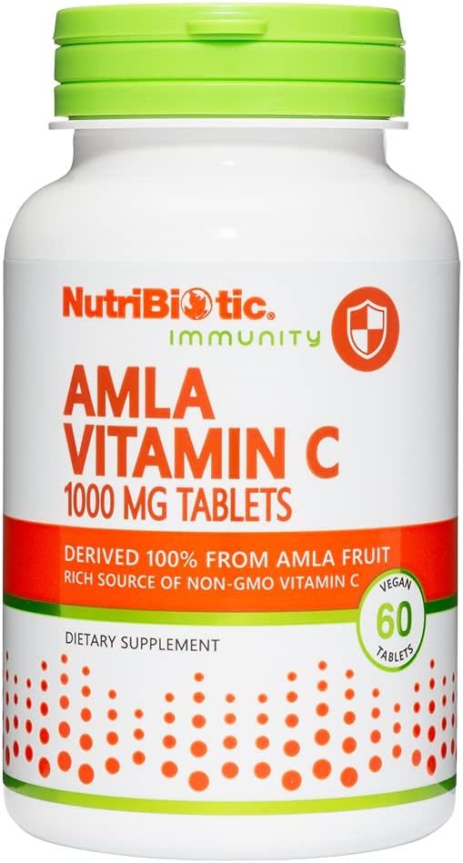 Nutribiotic - Amla Vitamin C, 60 Tabs - Rich Source Of Non-Gmo, Natural Vitamin C For Antioxidant & Collagen Support - 100% From Indian Gooseberry - Vegan & Gluten Free