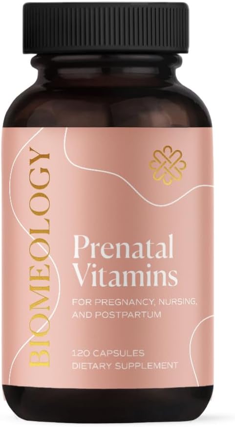 Prenatal Vitamins - Methylated Pregnancy Multivitamin with Bioavailable Nutrients ? Mom & Baby Nutrition, Fetal Development w Methylfolate, Choline, Zinc, Vitamin D (120 Capsules)