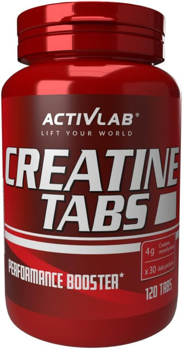 Activlab Creatine Tabs 120 Tablets | Pomegranate Flavor | 4000Mg Monohydrate | Advanced Formula For Muscle Building, Bodybuilding, Fitness, And Cross-Fit | Enhances Power, Endurance, And Strength
