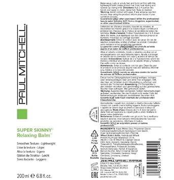 Paul Mitchell Super Skinny Relaxing Balm, Lightweight Formula, Smoothes Texture, For Frizzy Hair, 6.8 Fl Oz : Beauty & Personal Care