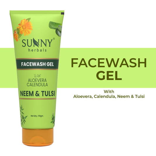 Bakson'S Sunny Face Wash Gel With Aloevera, Calendula, Neem And Tulsi 100Gm