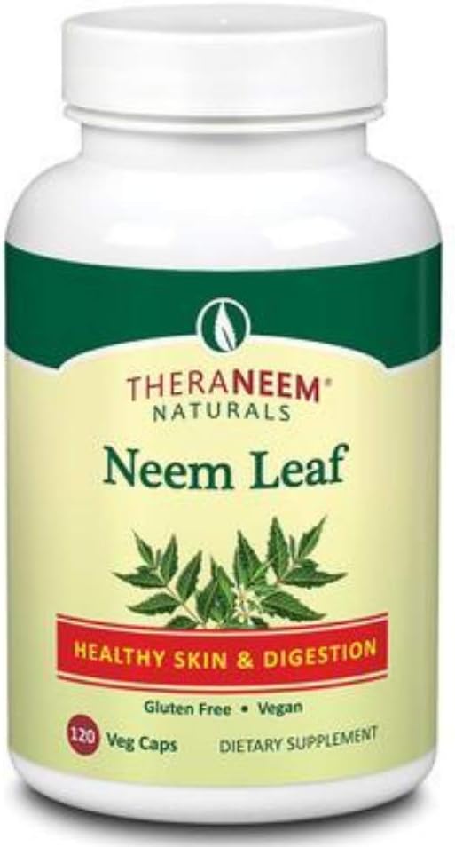 Theraneem, Organic Neem Leaf Veg Capsules | 120 Count : Health & Household