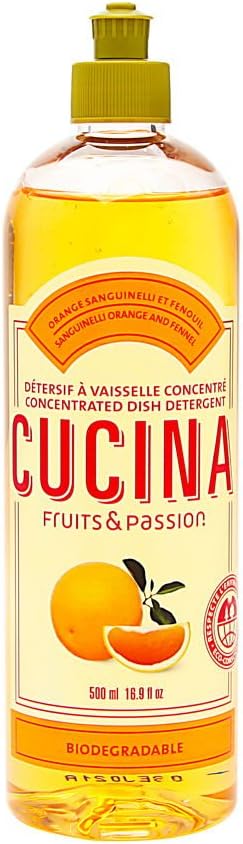 Cucina Sanguinelli Orange and Fennel 16.9 oz Concentrated Dish Detergent : Health & Household