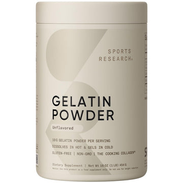 Sports Research Gelatin Collagen Cooking Powder - Sourced From Pasture Raised Cows | Great For Cooking And Baking - Certified Keto Friendly And Non-Gmo