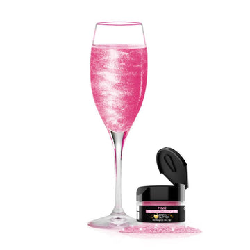 Brew Glitter Pink Edible Drink Glitter 1X 4G Jar For Cocktails, Beer, & Beverages