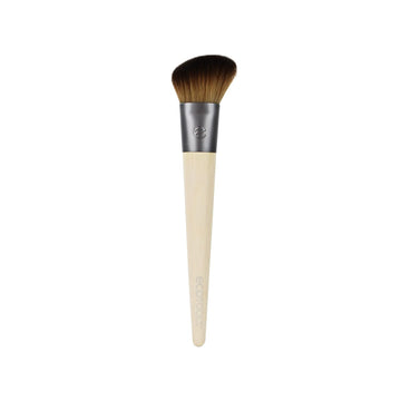 Ecotools Skin Perfecting Makeup Brush, For Liquid & Cream Foundation & Contour, Angled Brush Ideal For Bb & Cc Creams, Eco-Friendly, Dense, Synthetic Bristles, Vegan & Cruelty-Free, 1 Count