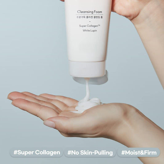 Etude Moistfull Collagen Cleansing Foam, Face Wash, Foam Cleanser, Super Collagen Water, Lupinus Albus Protein, Gentle Cleansing, Clinically Tested, Korean Skin Care, Beauty (5.29 Ounce)