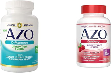 Azo D Mannose Urinary Tract Health, Cleanse, Flush & Protect The Urinary Tract & Cranberry Urinary Tract Health Supplement, 1 Serving = 1 Glass Of Cranberry Juice