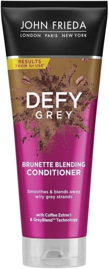 John Frieda Defy Grey Brunette Blending Conditioner 250 ml, Disguise and Hide Grey Hair, Colour-Depositing Conditioner for Brown Hair, Grey Hair Coverage : Amazon.co.uk: Beauty