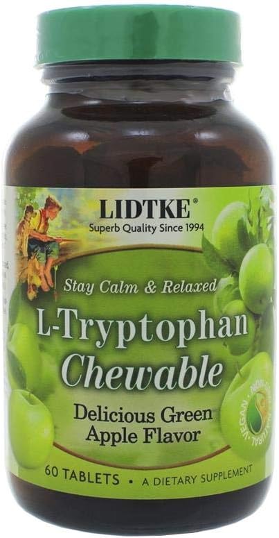 Lidtke Green Apple L-Tryptophan 60 Chewable : Health & Household