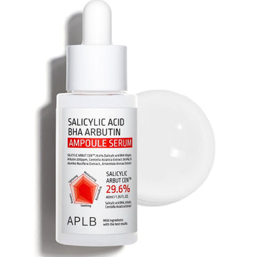 Aplb Salicylic Acid Bha Arbutin Ampoule Serum | Salicylic Arbut Cen™ 29.6% 1.35 Fl.Oz/Korean Skincare, Acne & Pore Care, Long Lasting Moisturizing, Revitalize For Gentle And Improve Skin Texture