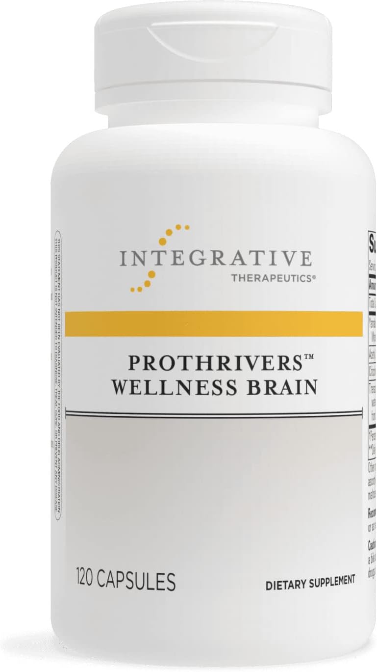 Integrative Therapeutics Prothrivers Wellness Brain - Supports Brain Health* - Brain Support With Citicoline, Curcumin Extract & Lion'S Mane* - Vegan, Gluten-Free & Dairy-Free Supplement - 120 Capsules