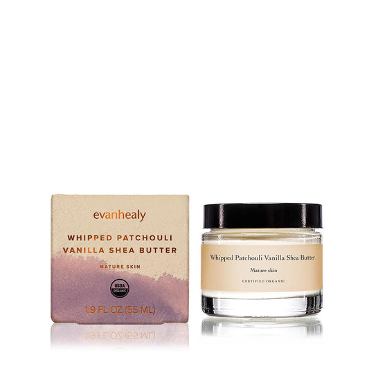 Evanhealy Whipped Patchouli Vanilla Shea Butter | Organic Handcrafted Shea Butter | Skin Moisturizer For Face & Body | Shea Moisture For Dry & Dehydrated Skin