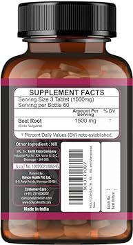 HOLYCO HEALTH - RETRACK TO NATURE Beet Root Tablet (180 Tablet) 1500mg Per Serving with Potent Black Pepper I Natural Nitric Oxide for Athletic Performance