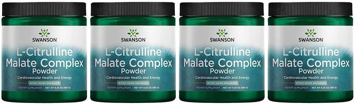 Swanson Amino Acid L-Citrulline Malate Complex 6.35 Ounce (180 G) Pwdr (4 Pack)