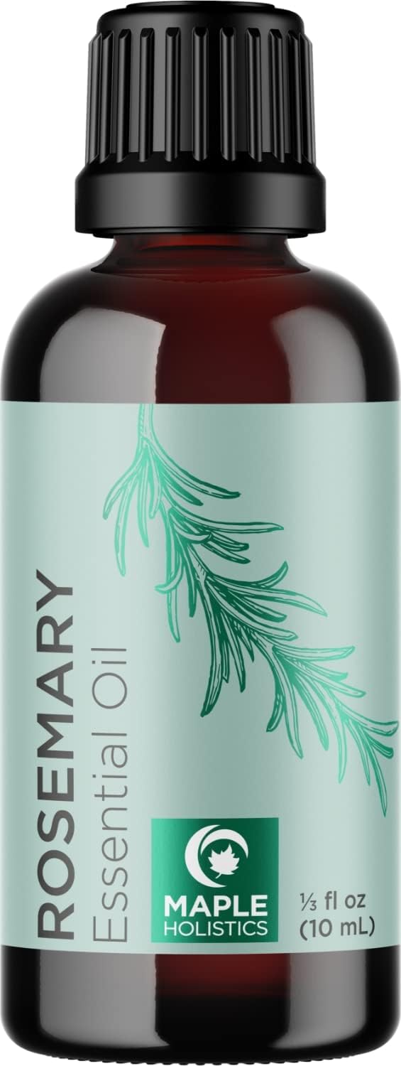 Pure Rosemary Essential Oil For Aromatherapy - Undiluted Rosemary Oil For Hair Nails And Skin - Cleansing Rosemary Essential Oil For Diffusers Plus Hair Oil For Enhanced Shine And Dry Scalp Treatment