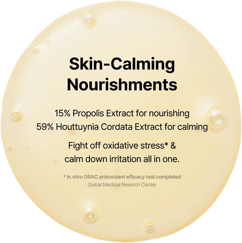 By Wishtrendpropolis Energy Calming Ampoule 30Ml 1.02 Fl Oz - Prevent Blemishes, Hydration, Hyperpigmentation, For Sensitive, Troubled Skin, Light Propolis Ampoule