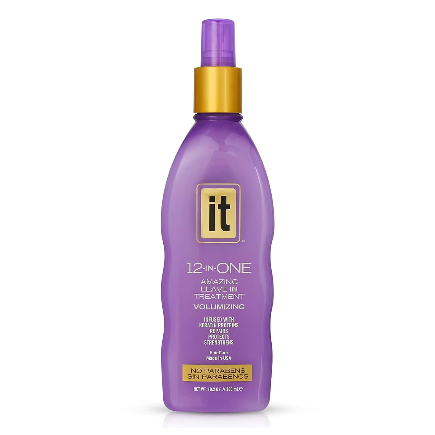 12-In-One Volumizing Amazing Leave-In Hair Treatment - Infused With Keratin, Avocado, And Whole Wheat To Strengthen And Add Volume - Conditioner Spray To Protect Dry And Damaged Hair - It 12-In-One