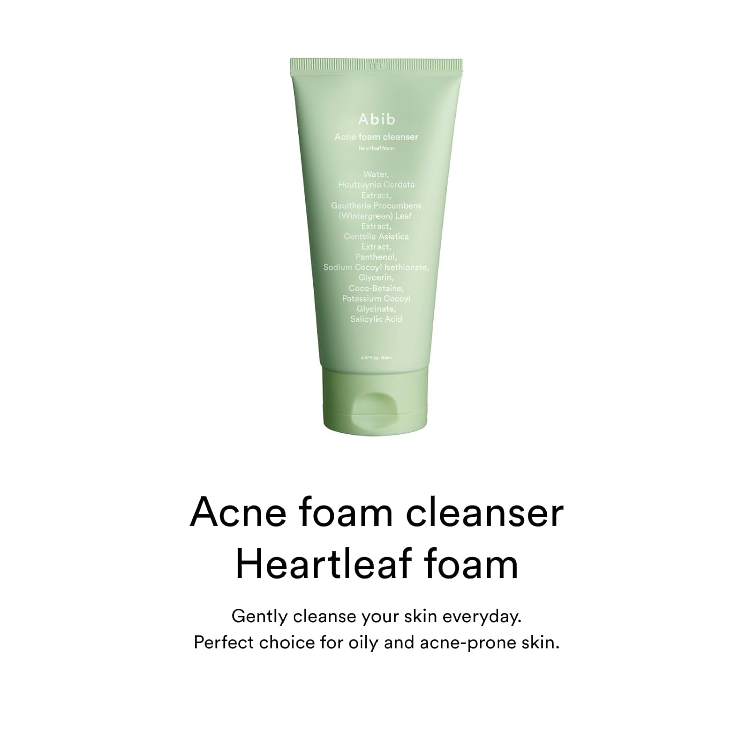 Abib Acne Foam Cleanser Heartleaf Foam 5.07 fl oz / 150 ml I Hydrating Mild Acidic Daily Facial Cleanser, Panthenol B5 Soothing for Irritated Skin and Acne Pimple Care : Beauty & Personal Care