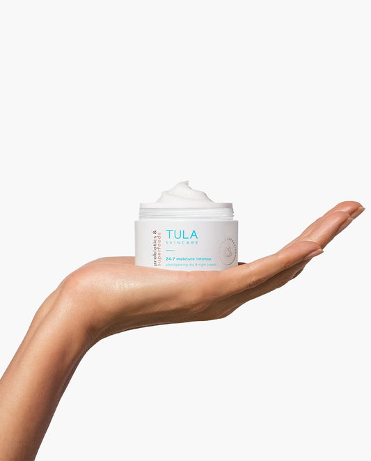 Tula Skin Care 24-7 Moisture Intense Ultra Hydrating Day & Night Cream - Ultra Nourishing Moisturizer For Face. Soothe Skin, Maintain Skin Balance & Improve Skin Smoothness, 1.5 Oz