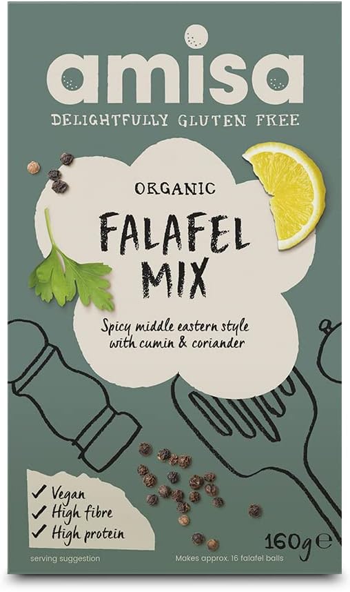 Amisa Organic Gluten Free Falafel Mix 160 G (Pack Of 6)