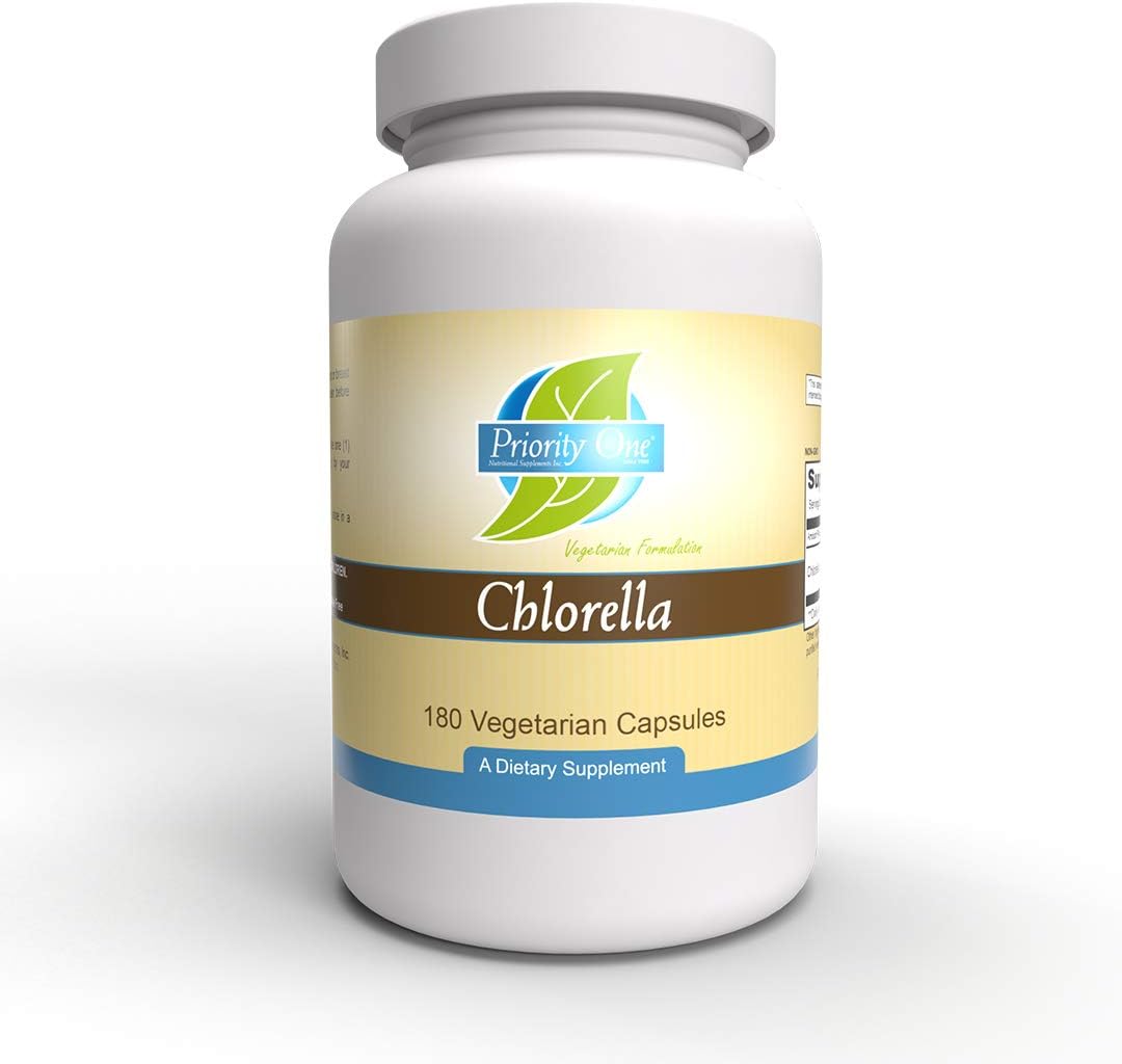 Priority One Vitamins Chlorella 180 Vegetarian Capsules Healthy Immune System Support