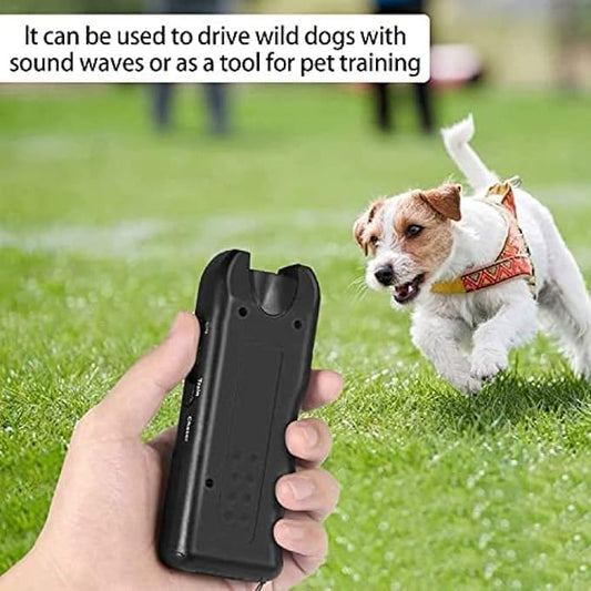 Portable Ultrasonic Dog Repeller & Trainer | Dual Sensor Anti-Barking Device with Training Modes & LED Flashlight | Digitalzap Guard for Outdoor Safety (Black)