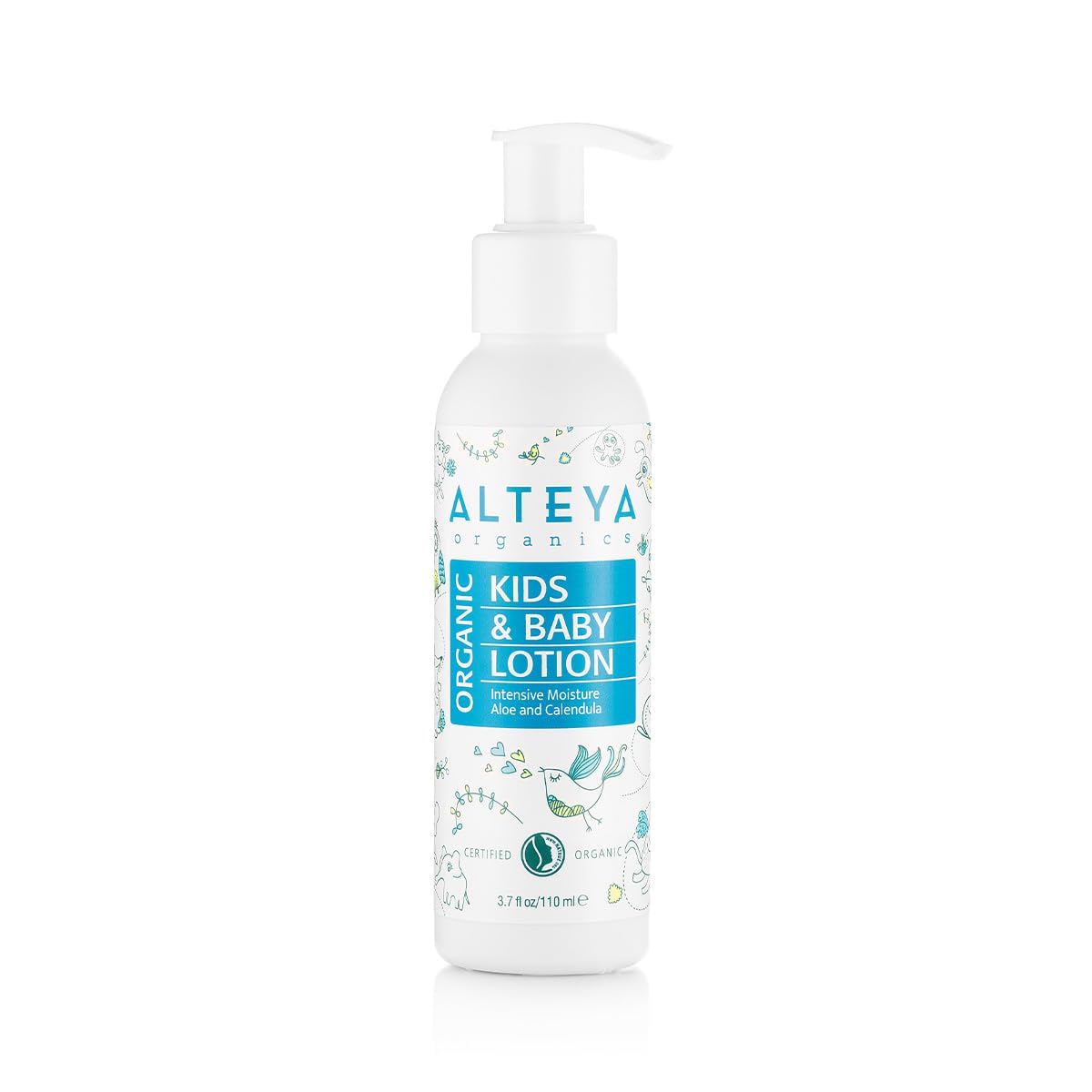 Alteya Organics Kids and Baby Lotion - USDA Certified Organic - 3.7 Fl Oz/110mL